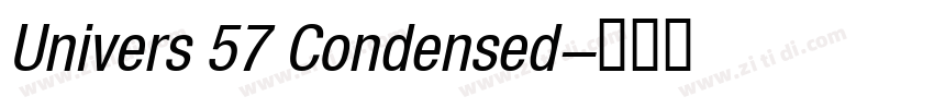 Univers 57 Condensed字体转换